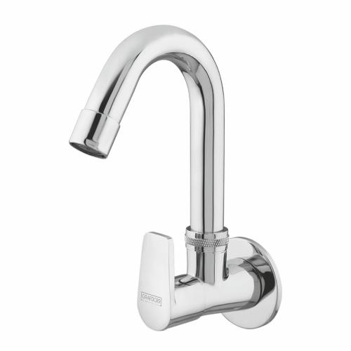 Sink Cock with Swinging Spout Chrome